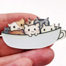 Load image into Gallery viewer, Stacked Cat Acrylic Badge Icons