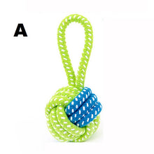 Load image into Gallery viewer, Green Rope Ball Toy for Large Small Dog Cat