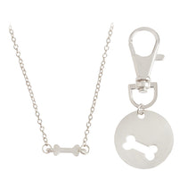 Load image into Gallery viewer, Dog Bone Charm Necklace And Collar Matching Jewelry