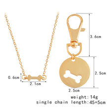 Load image into Gallery viewer, Dog Bone Charm Necklace And Collar Matching Jewelry