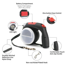 Load image into Gallery viewer, Pet leash 5 meters LED with garbage box dog