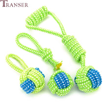 Load image into Gallery viewer, Green Rope Ball Toy for Large Small Dog Cat