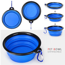 Load image into Gallery viewer, 2 in 1 Pet Water Bottle Food Container With Folding Silicone