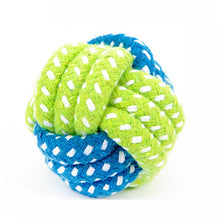 Load image into Gallery viewer, Green Rope Ball Toy for Large Small Dog Cat