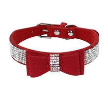 Load image into Gallery viewer, Puppy Cat Collars Adjustable Leather Bowknot