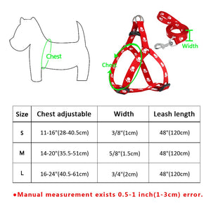 Paw Print Small & Medium Dog Harness