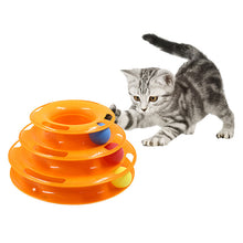 Load image into Gallery viewer, Three Levels pet cat toy Tower Tracks Disc