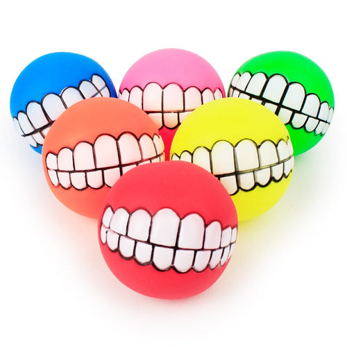 1pcs Cute Pet Ball Toys Puppy Cat Dog Funny Ball Teeth Silicon