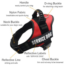 Load image into Gallery viewer, K9 Reflective Harness Adjustable Nylon Collar Vest