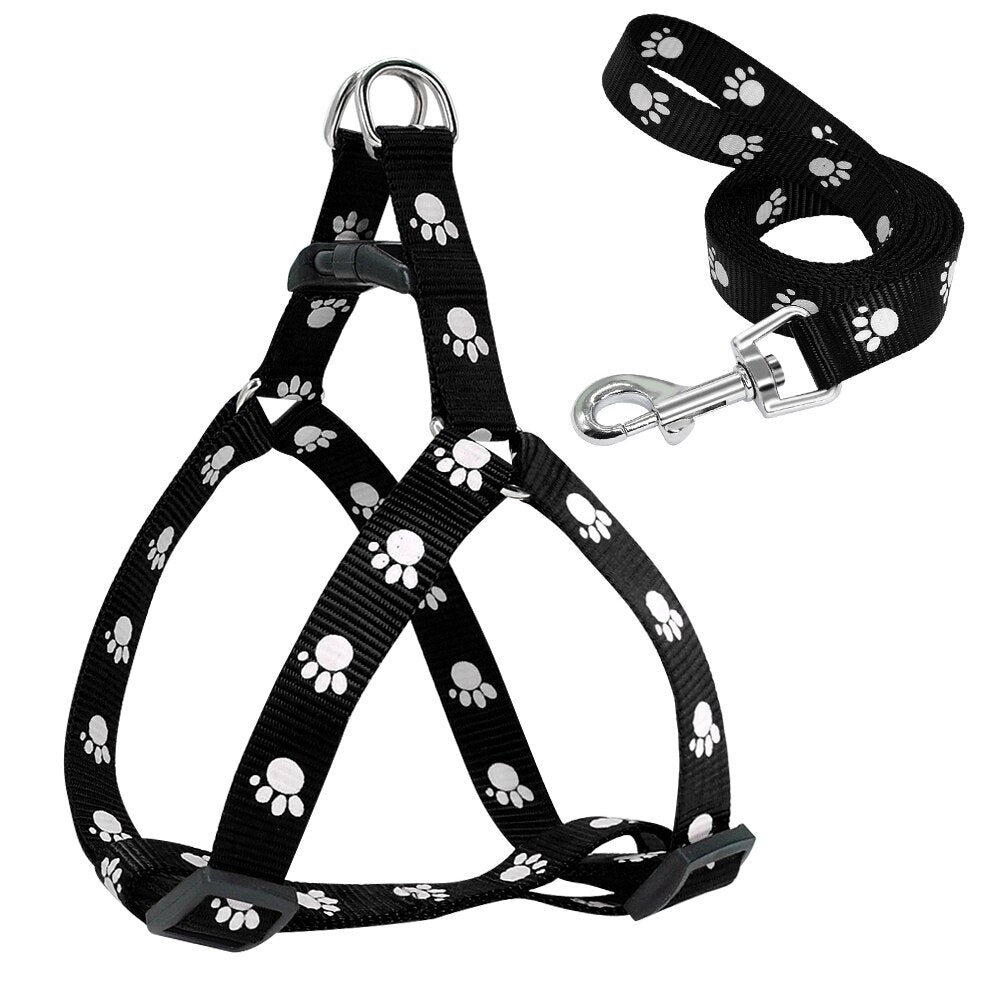 Paw Print Small & Medium Dog Harness