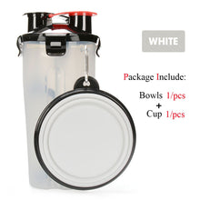 Load image into Gallery viewer, 2 in 1 Pet Water Bottle Food Container With Folding Silicone
